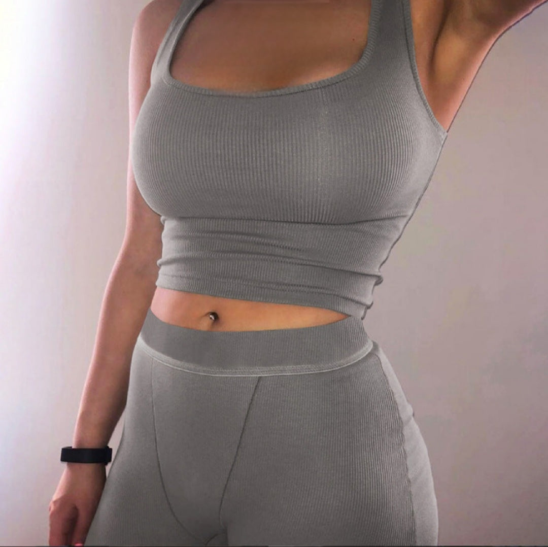 High Stretch Solid Color Yoga Set